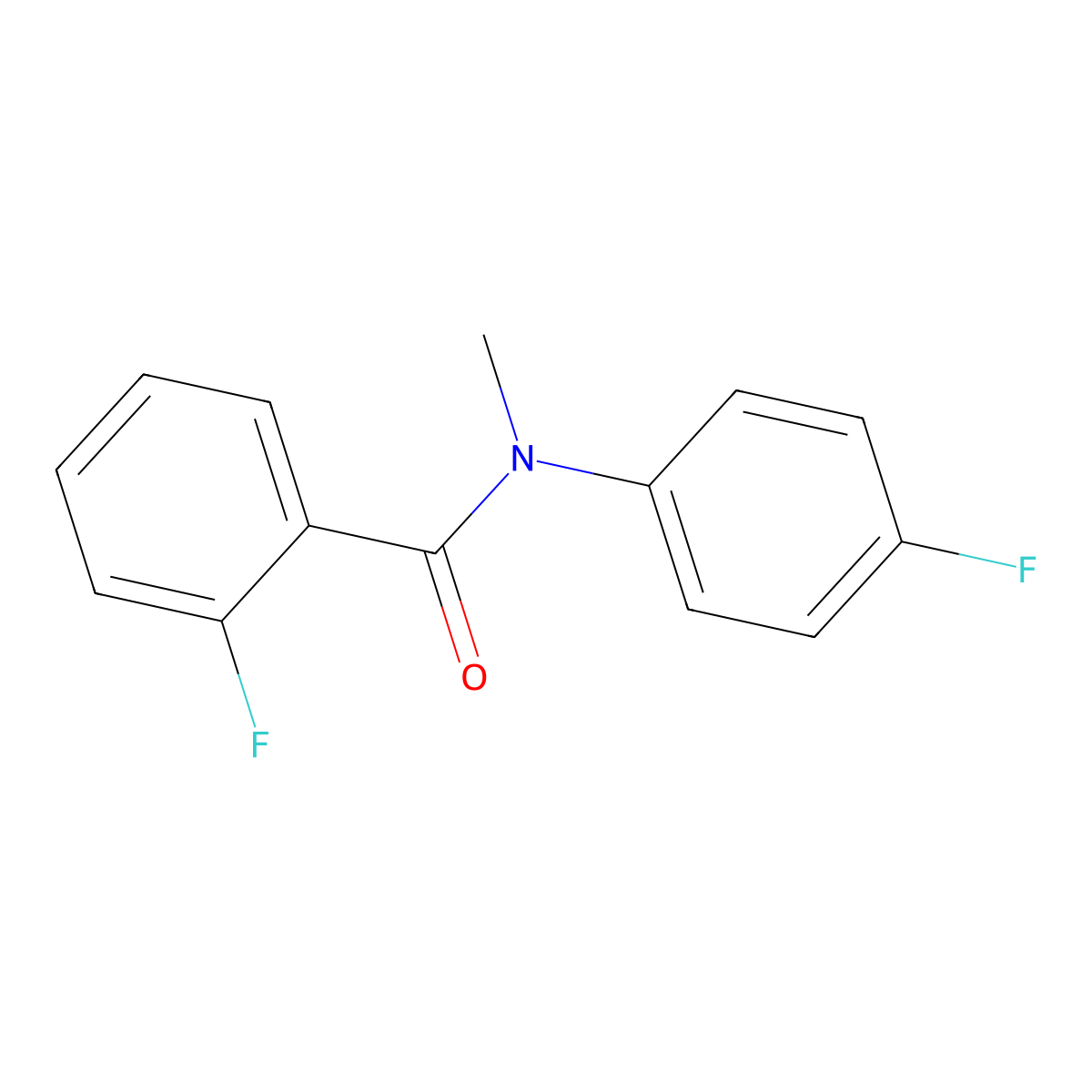 2-fluoro-N-(4-fluorophenyl)-N-methylbenzamide molecular structure, CAS 1457587-21-1