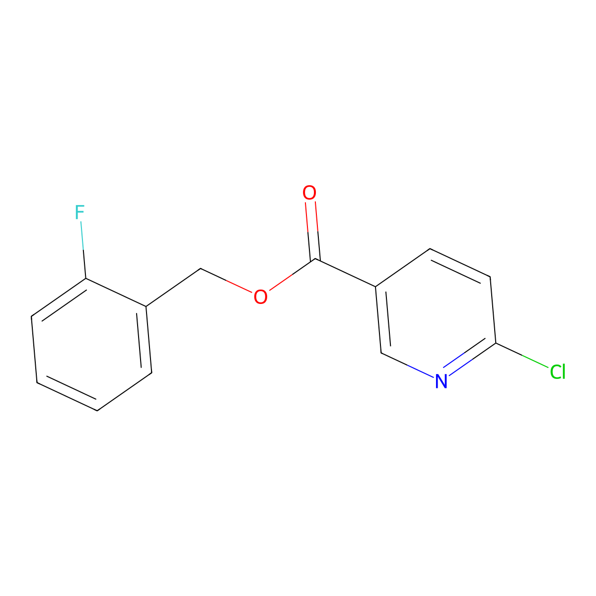 (2-Fluorophenyl)methyl 6-chloropyridine-3-carboxylate molecular structure, CAS 1457602-44-6