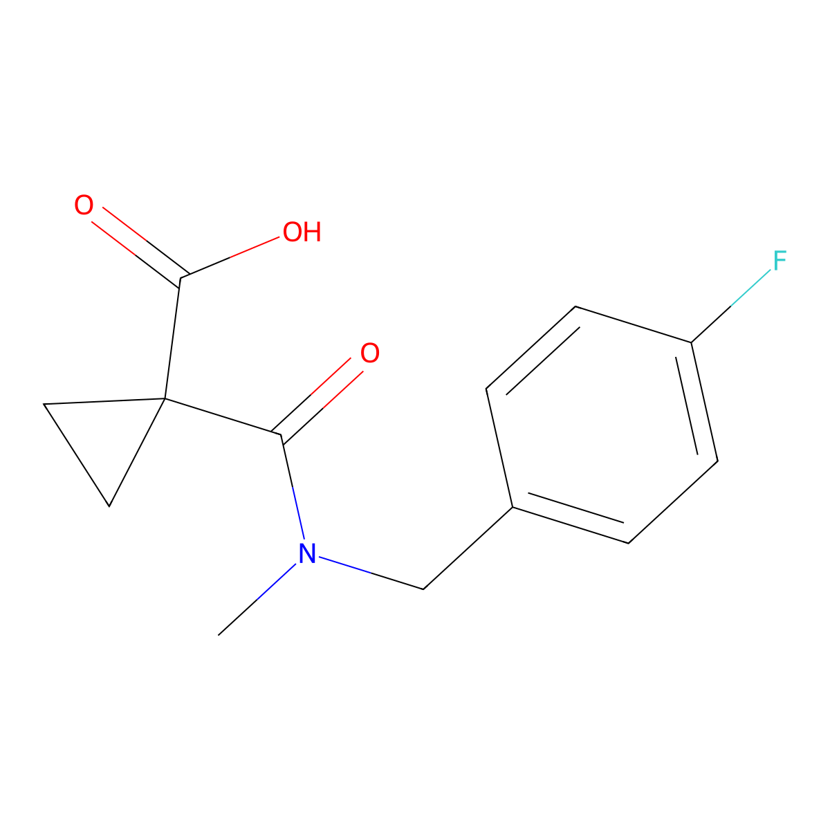 1-[(4-Fluorophenyl)methyl-methylcarbamoyl]cyclopropane-1-carboxylic acid molecular structure, CAS 1457625-95-4