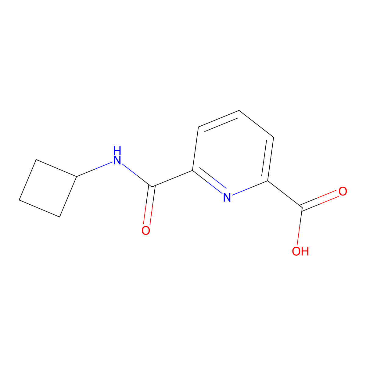 6-(Cyclobutylcarbamoyl)pyridine-2-carboxylic acid molecular structure, CAS 1457627-68-7