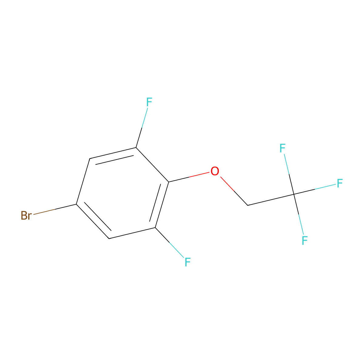 5-Bromo-1,3-difluoro-2-(2,2,2-trifluoroethoxy)benzene molecular structure, CAS 145767-78-8