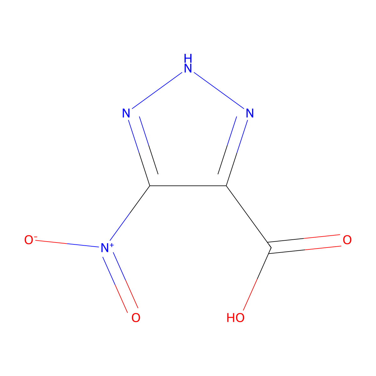 5-nitro-2H-1,2,3-triazole-4-carboxylic acid molecular structure, CAS 145769-54-6