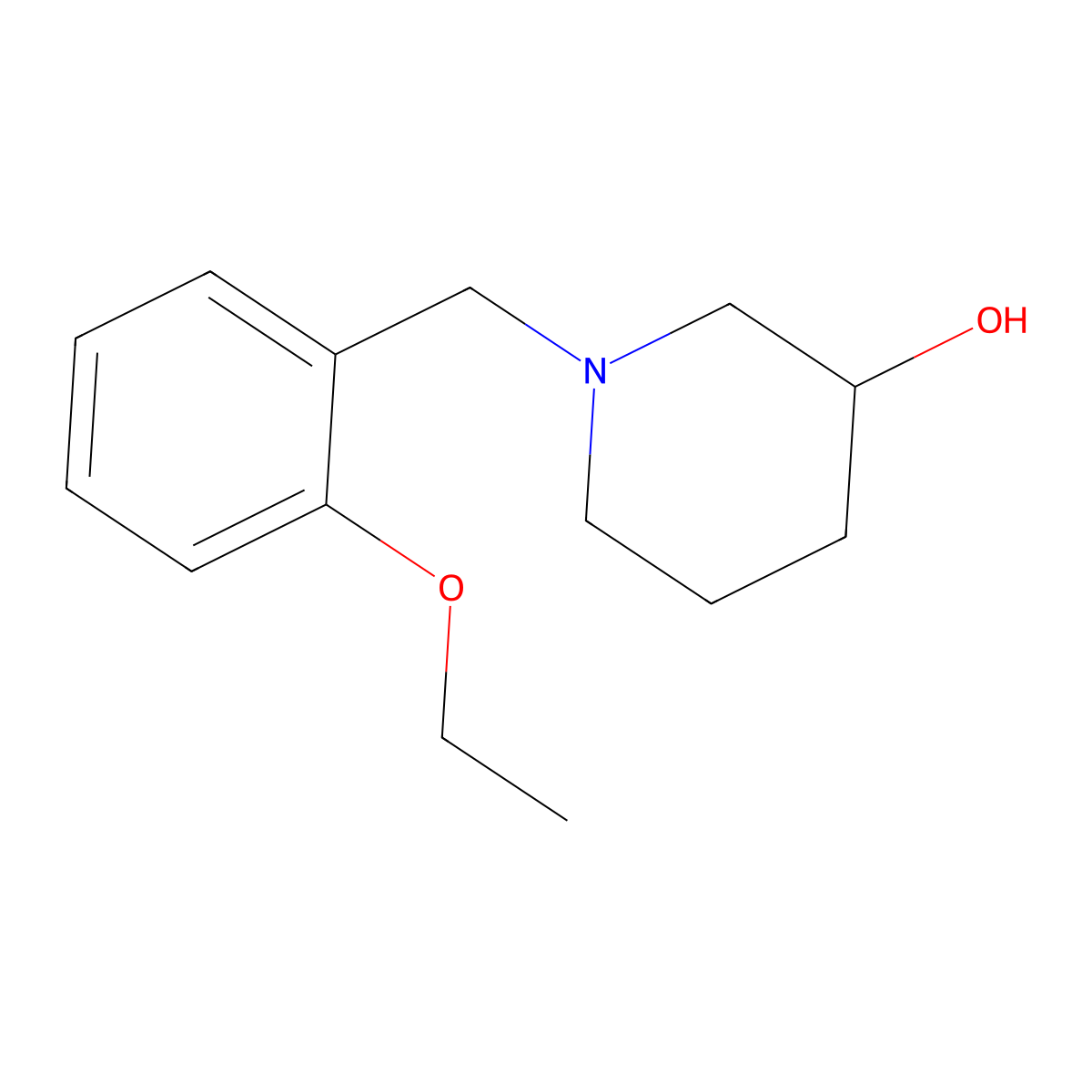 1-[(2-Ethoxyphenyl)methyl]piperidin-3-ol molecular structure, CAS 1457697-37-8
