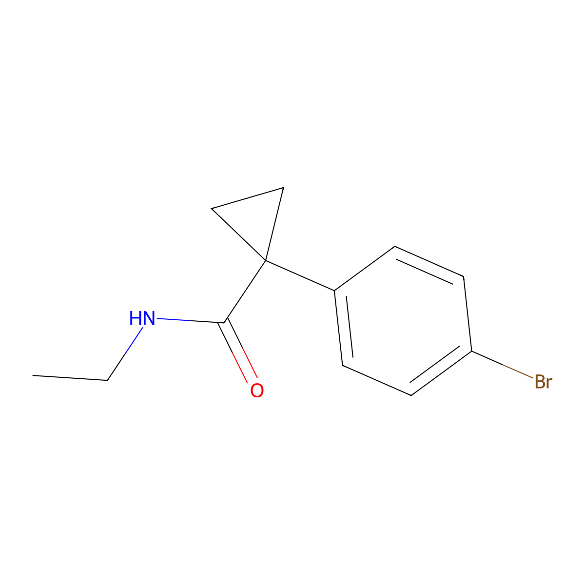 1-(4-Bromophenyl)-N-ethylcyclopropanecarboxamide molecular structure, CAS 1457697-82-3