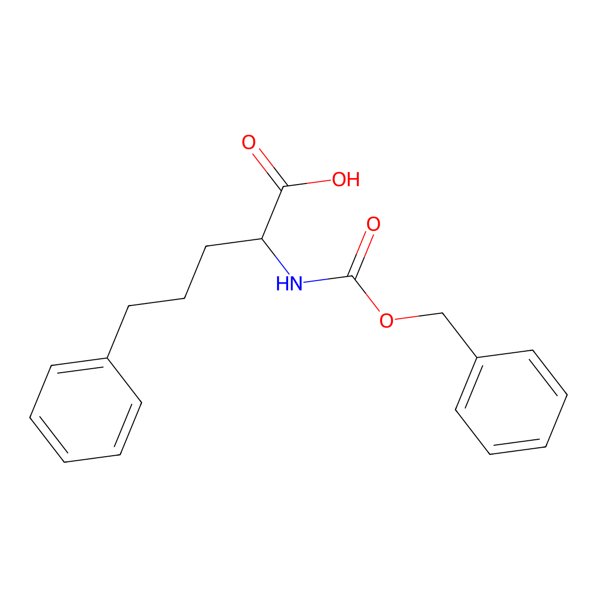 2-{[(Benzyloxy)carbonyl]amino}-5-phenylpentanoic acid molecular structure, CAS 145772-67-4