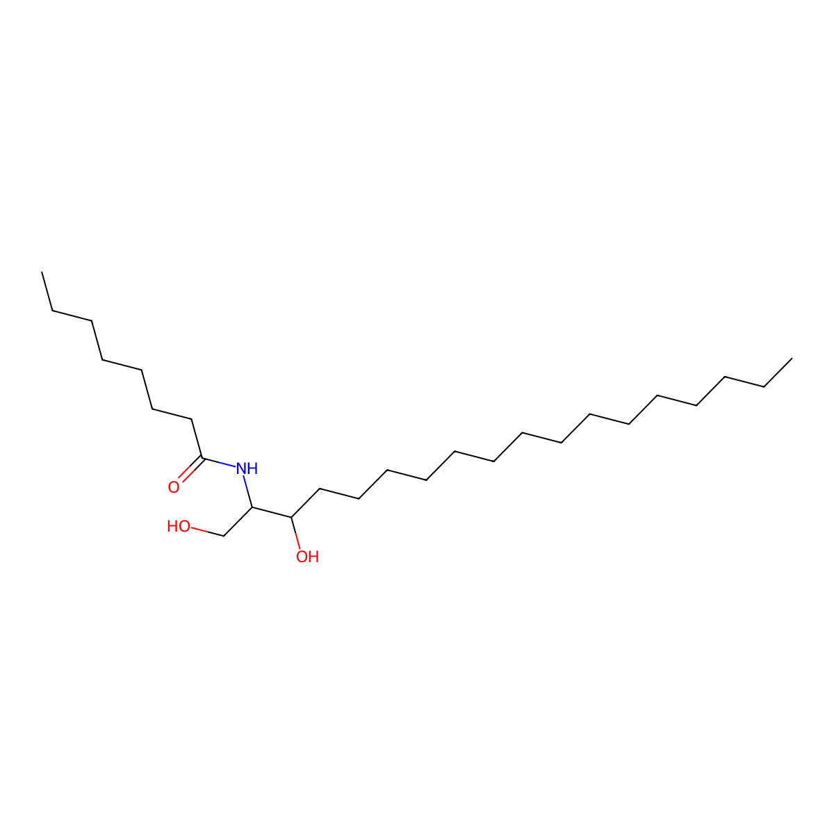 Cer(d18:0/8:0) molecular structure, CAS 145774-33-0
