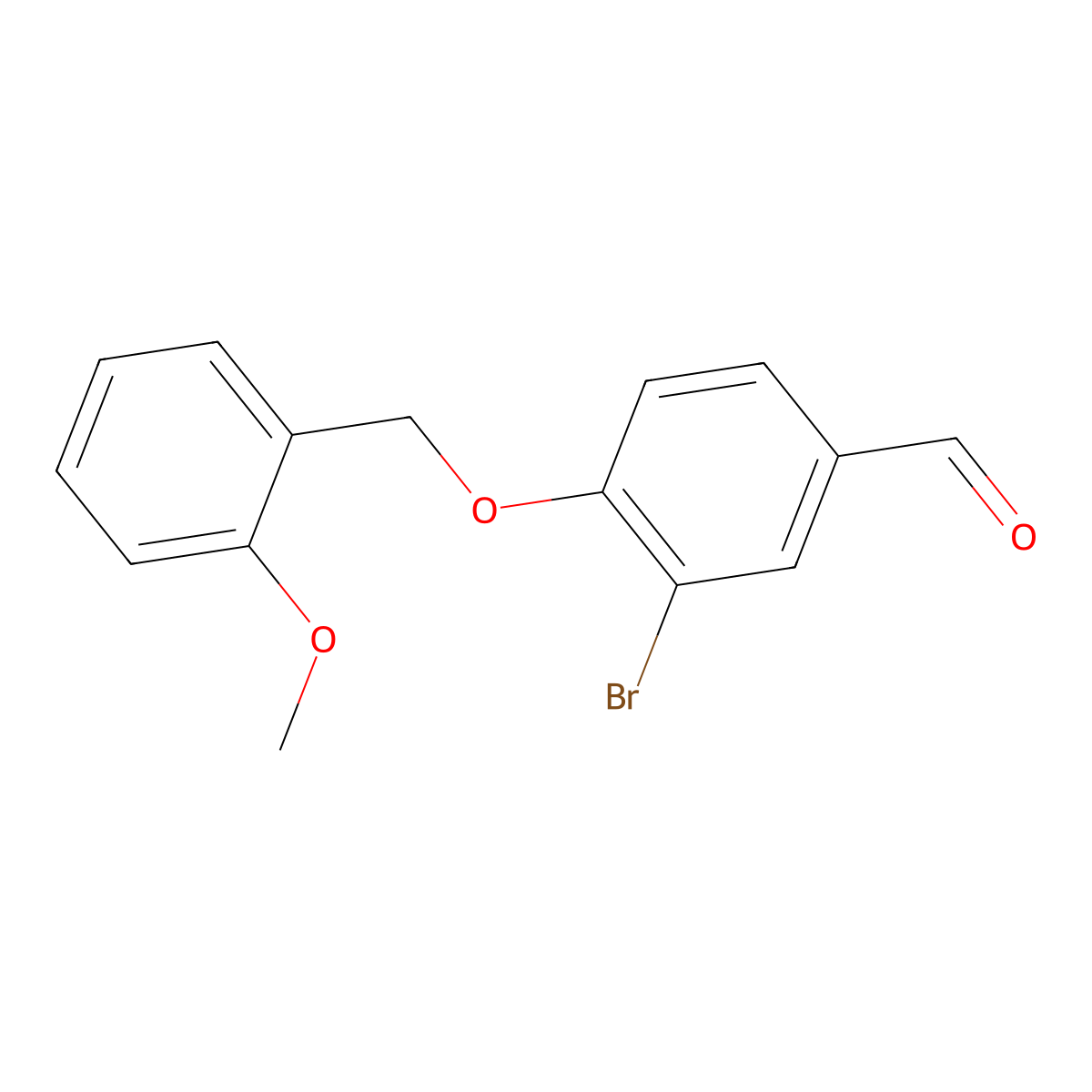 3-Bromo-4-((2-methoxybenzyl)oxy)benzaldehyde molecular structure, CAS 1457755-12-2