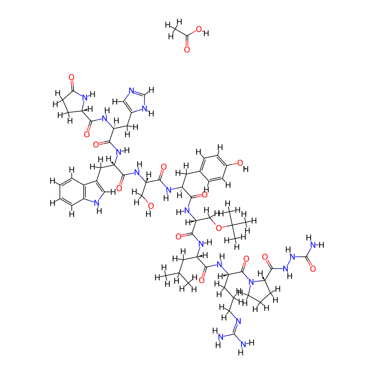 Goserelin Acetate molecular structure, CAS 145781-92-6