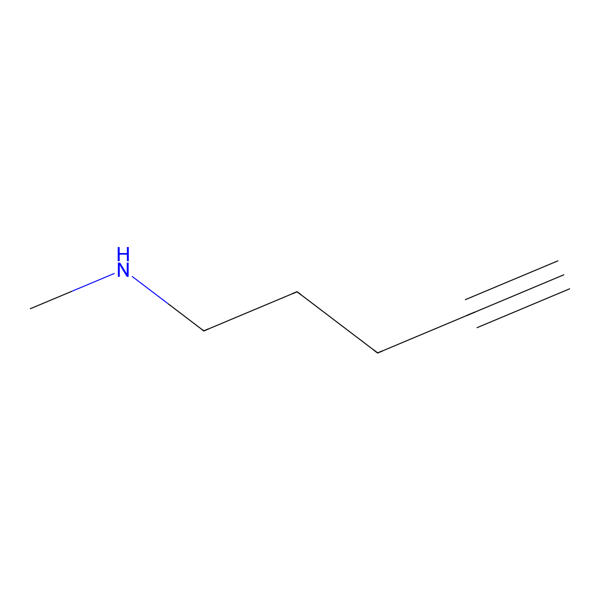 Methyl(pent-4-yn-1-yl)amine molecular structure, CAS 145782-32-7