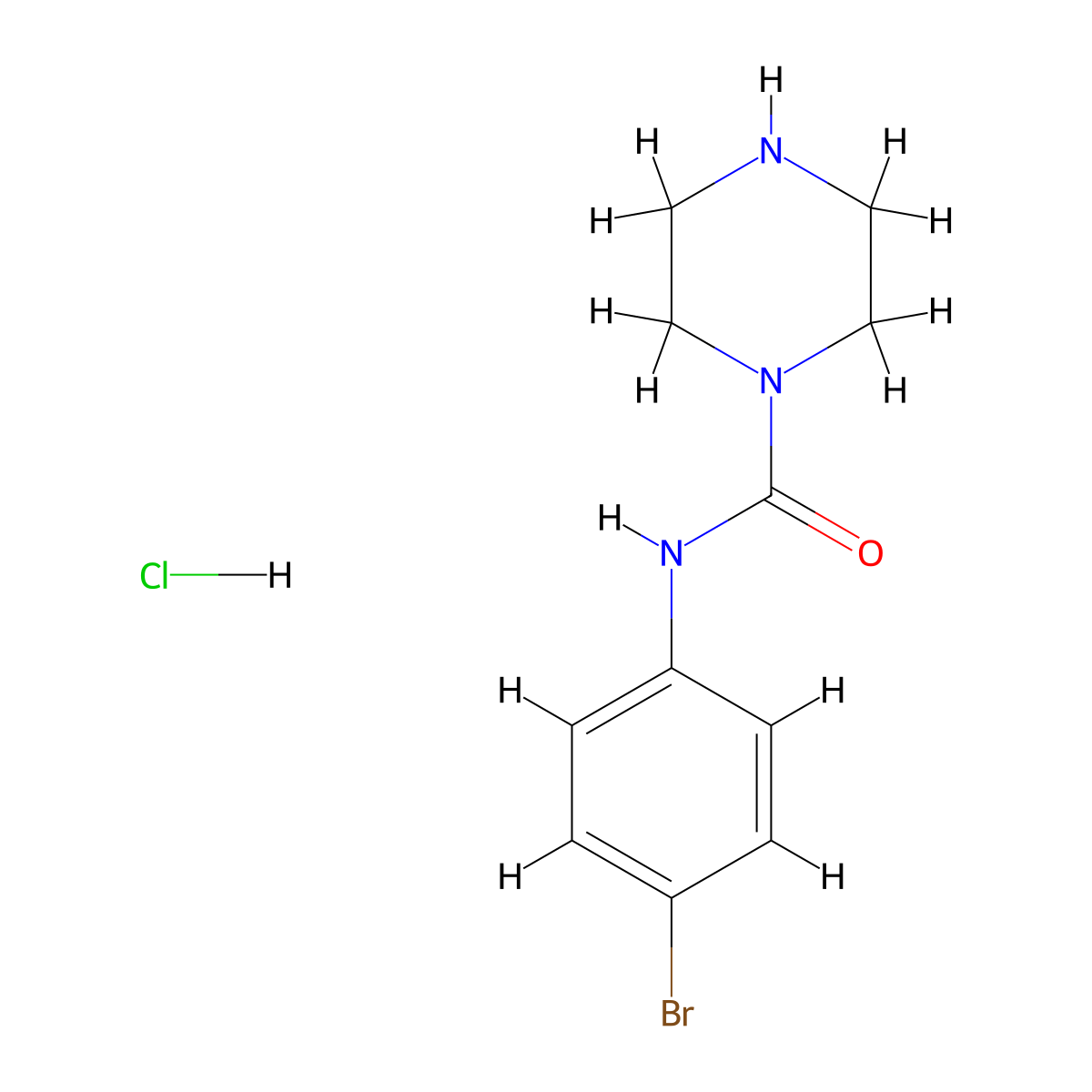 N-(4-bromophenyl)piperazine-1-carboxamide hydrochloride molecular structure, CAS 1457823-43-6