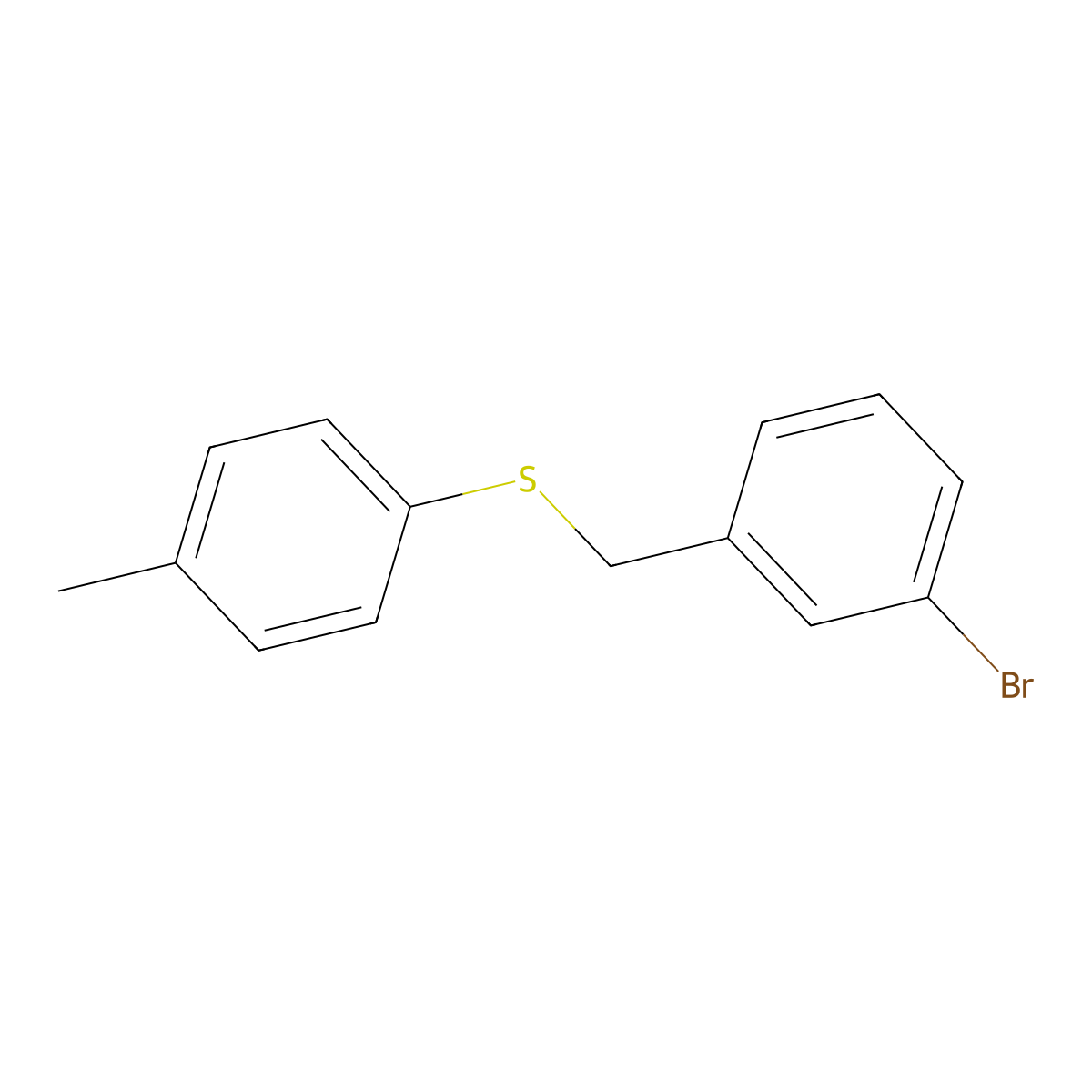 (3-Bromobenzyl)(p-tolyl)sulfane molecular structure, CAS 1457871-25-8