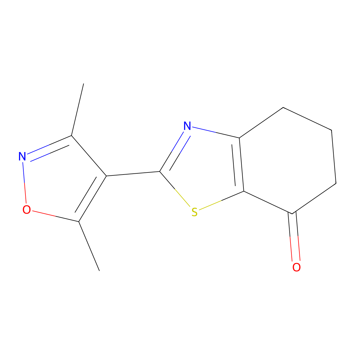 2-(3,5-dimethyl-1,2-oxazol-4-yl)-5,6-dihydro-4H-1,3-benzothiazol-7-one molecular structure, CAS 1457879-08-1