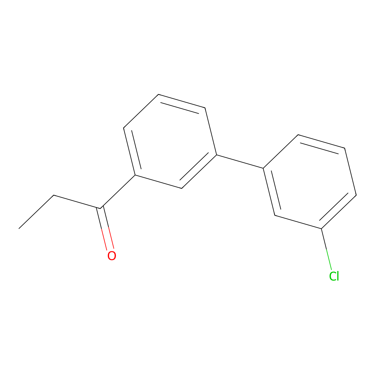 1-(3'-Chloro[1,1'-biphenyl]-3-yl)-1-propanone molecular structure, CAS 1457890-76-4