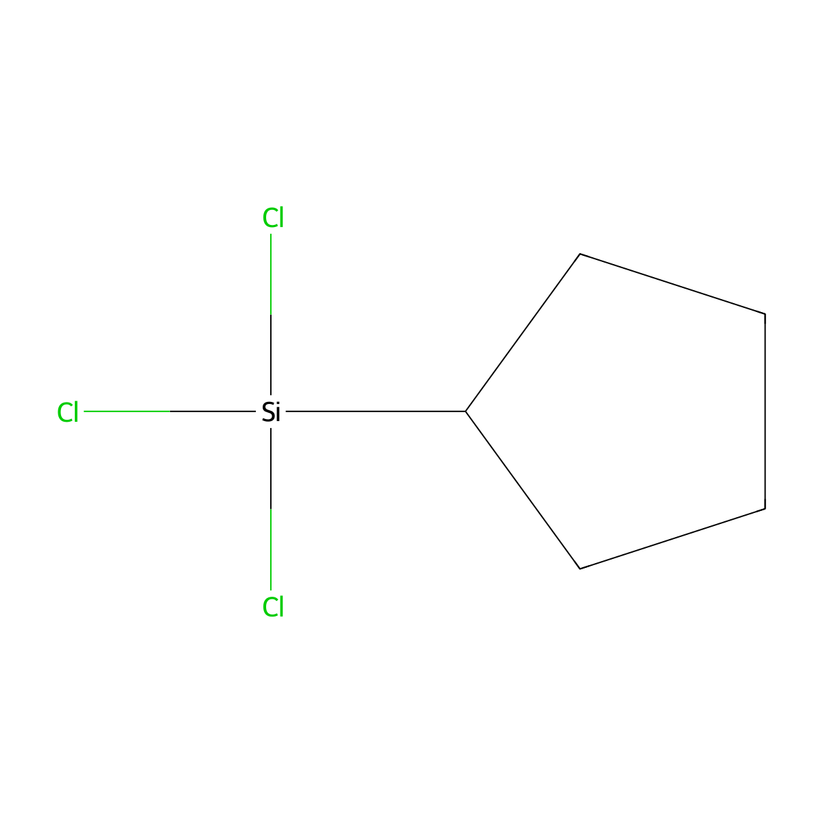 Trichlorocyclopentylsilane molecular structure, CAS 14579-03-4