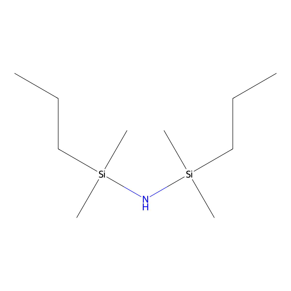 1,3-Dipropyl-1,1,3,3-tetramethyldisilazane molecular structure, CAS 14579-90-9
