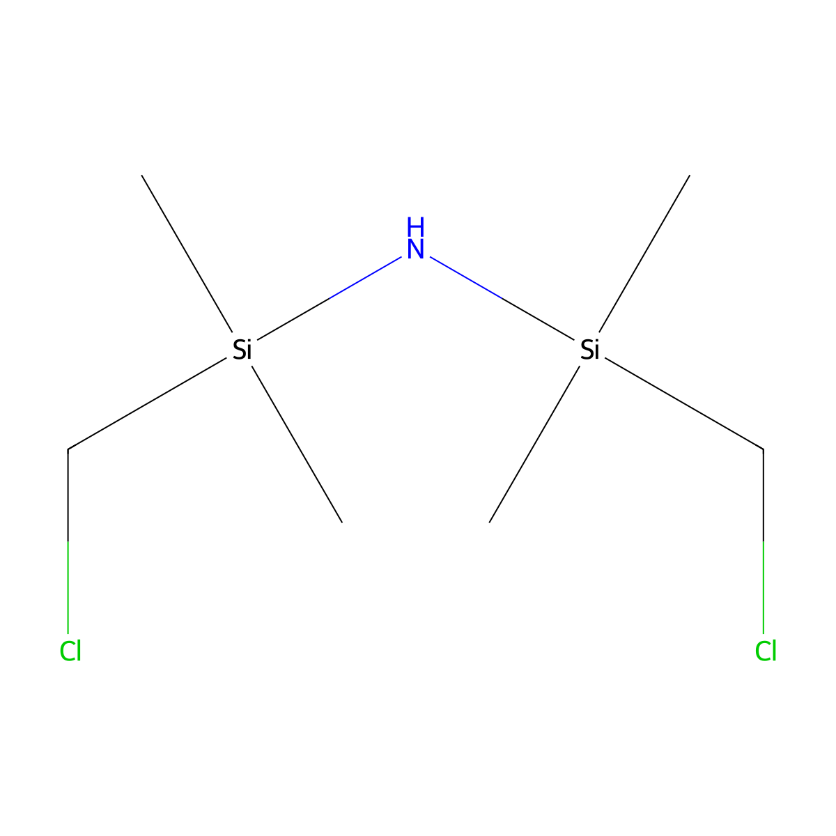 Silanamine, 1-(chloromethyl)-N-((chloromethyl)dimethylsilyl)-1,1-dimethyl- molecular structure, CAS 14579-91-0