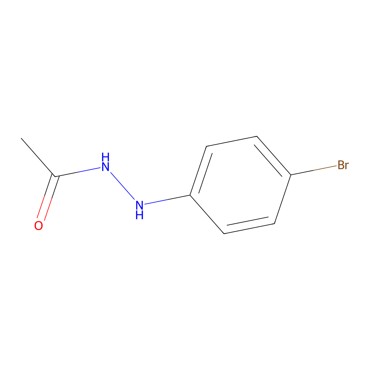 Acetic acid 2-(4-bromophenyl)hydrazide molecular structure, CAS 14579-97-6