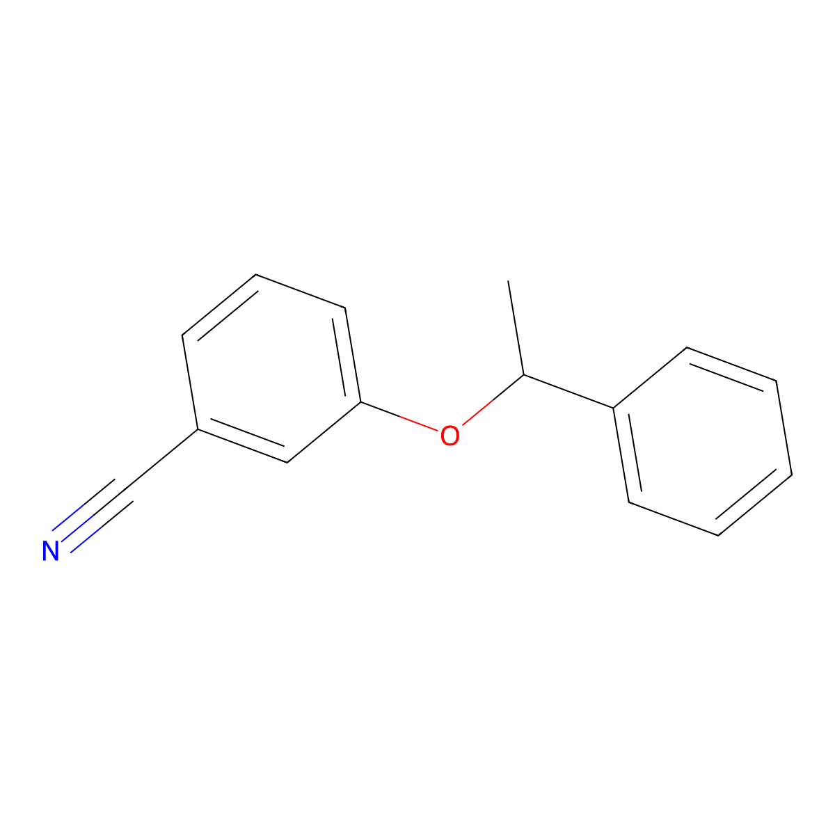 3-(1-Phenylethoxy)benzonitrile molecular structure, CAS 1457913-34-6