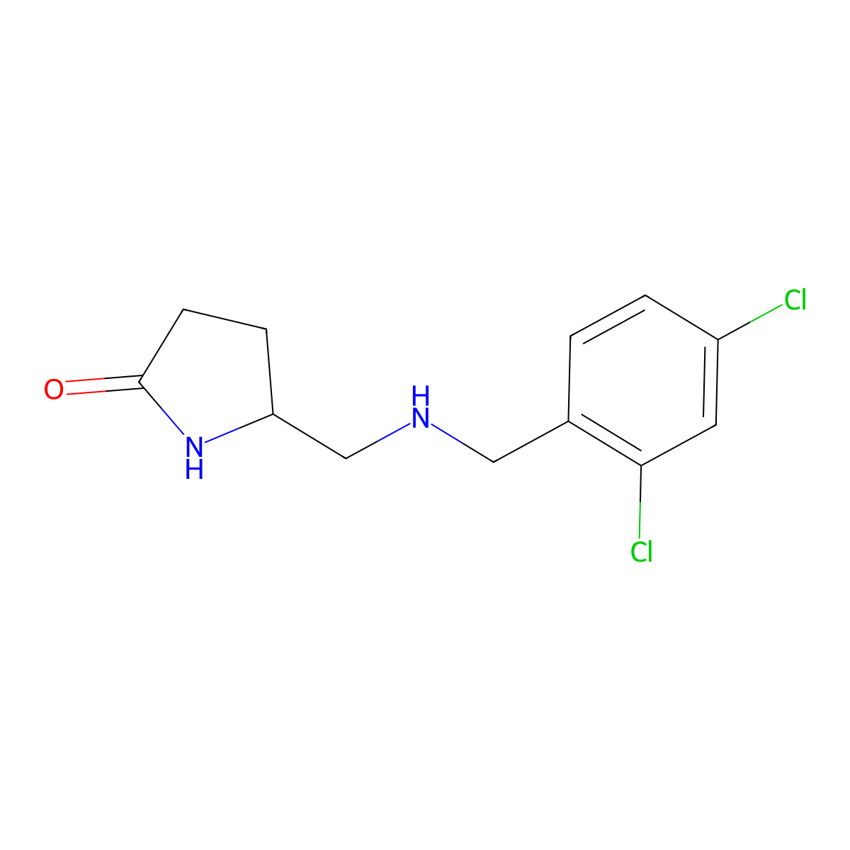 5-(((2,4-Dichlorobenzyl)amino)methyl)pyrrolidin-2-one molecular structure, CAS 1457939-51-3