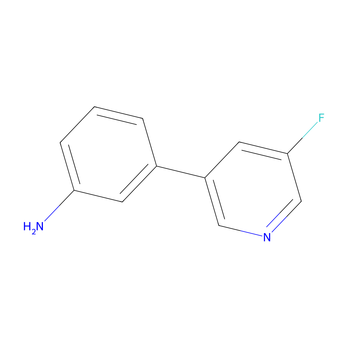 3-(5-Fluoropyridin-3-yl)aniline molecular structure, CAS 1457949-10-8