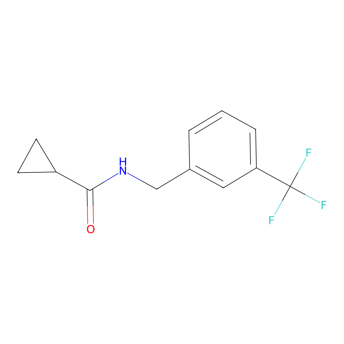 N-{[3-(trifluoromethyl)phenyl]methyl}cyclopropanecarboxamide molecular structure, CAS 1457954-43-6