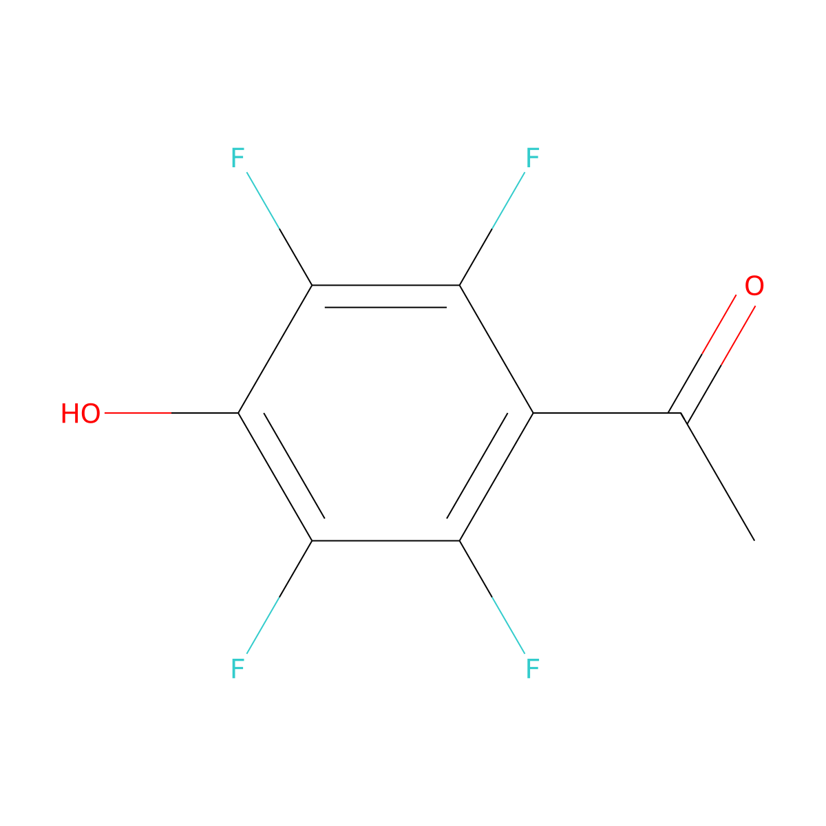 1-(2,3,5,6-Tetrafluoro-4-hydroxyphenyl)ethan-1-one molecular structure, CAS 145797-51-9