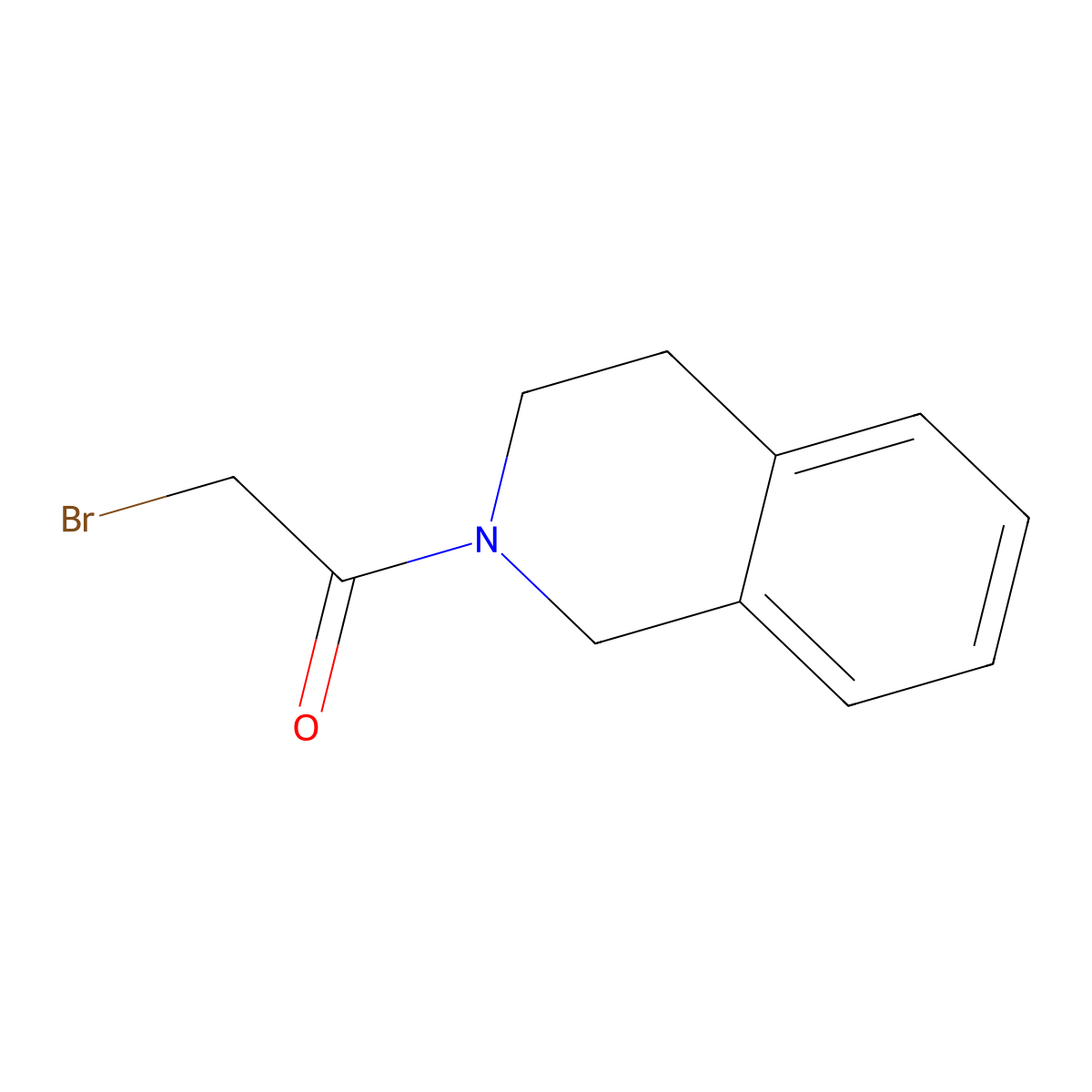 2-Bromo-1-(1,2,3,4-tetrahydroisoquinolin-2-yl)ethan-1-one molecular structure, CAS 145797-86-0