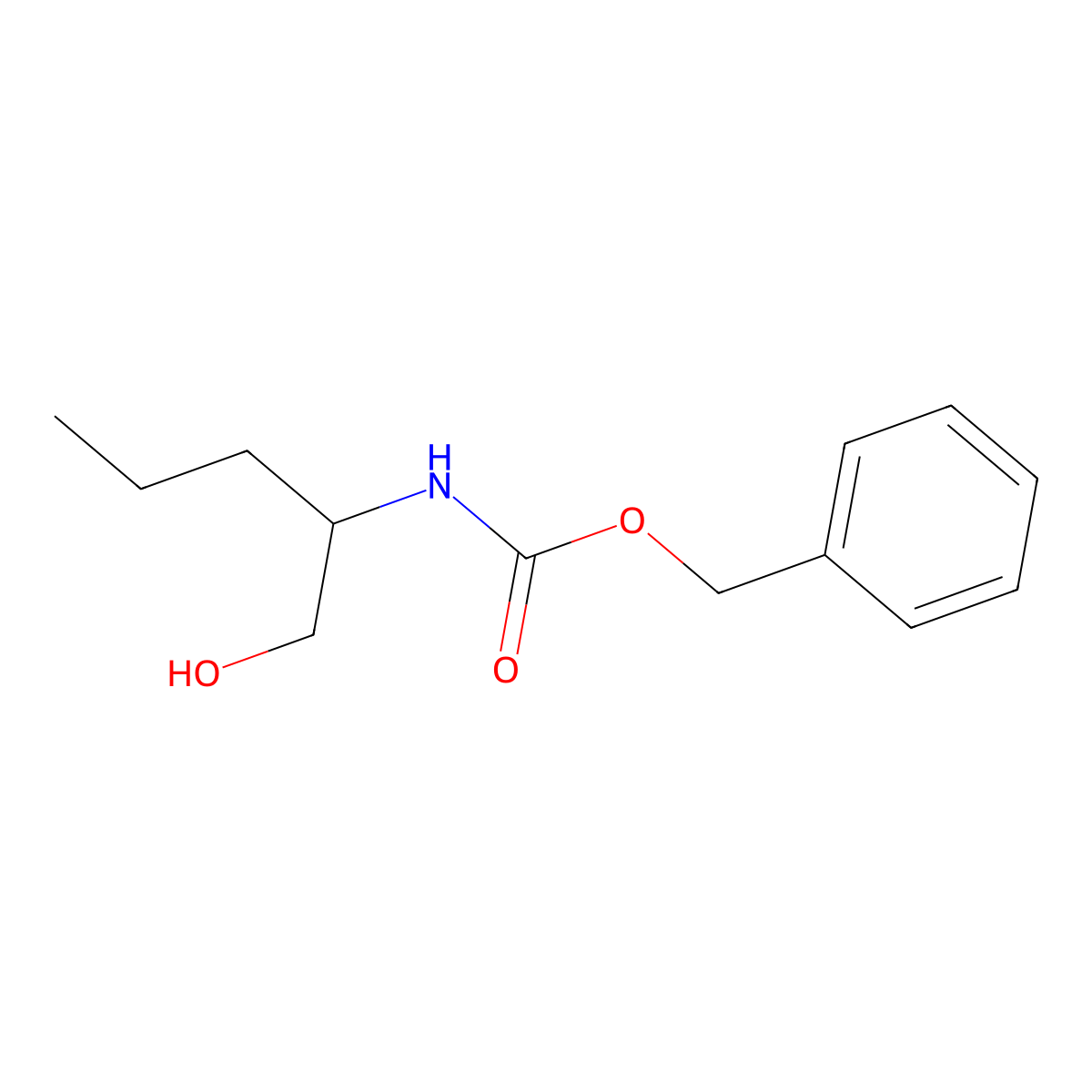 benzyl N-(1-hydroxypentan-2-yl)carbamate molecular structure, CAS 145799-43-5