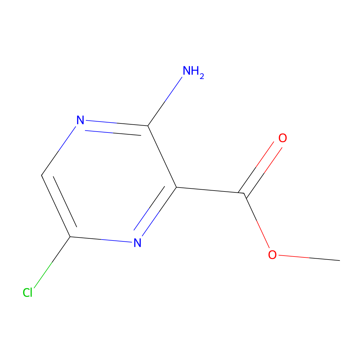 Methyl 3-amino-6-chloropyrazine-2-carboxylate molecular structure, CAS 1458-03-3