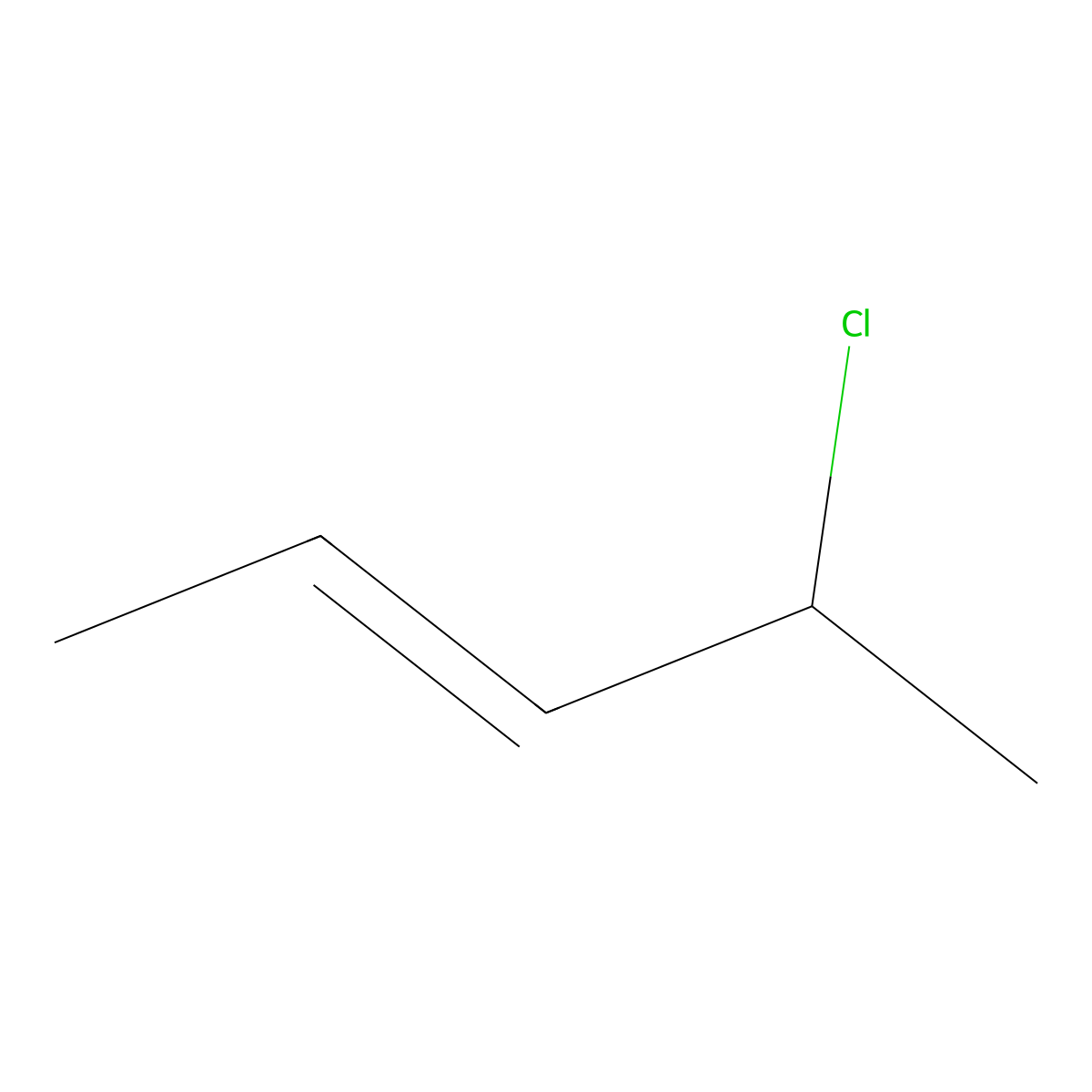 4-Chloro-2-pentene molecular structure, CAS 1458-99-7