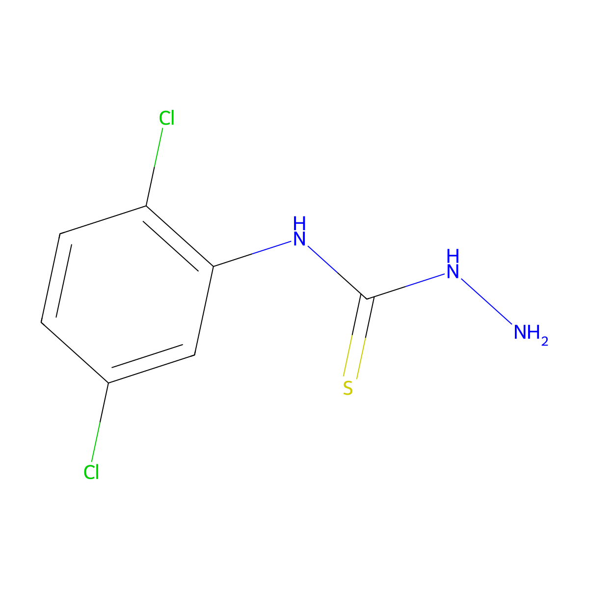 4-(2,5-Dichlorophenyl)-3-thiosemicarbazide molecular structure, CAS 14580-30-4