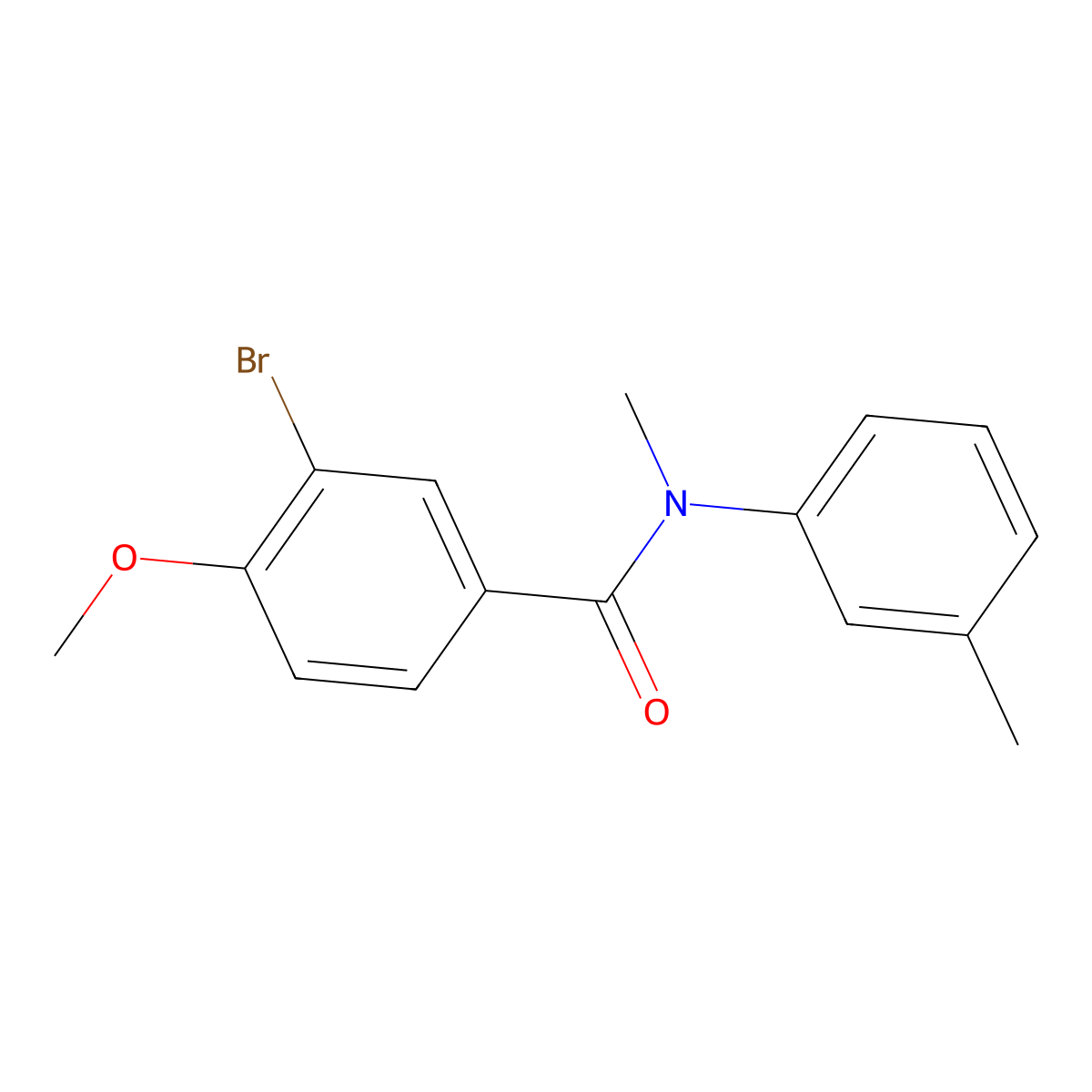 3-bromo-4-methoxy-N-methyl-N-(3-methylphenyl)benzamide molecular structure, CAS 1458022-58-6