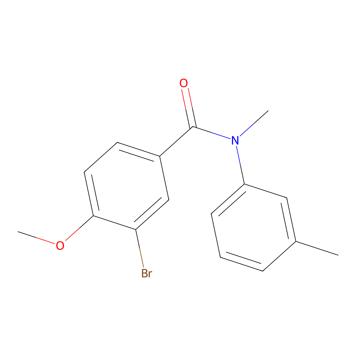 3-bromo-4-methoxy-N-methyl-N-(3-methylphenyl)benzamide molecular structure, CAS 1458022-58-6