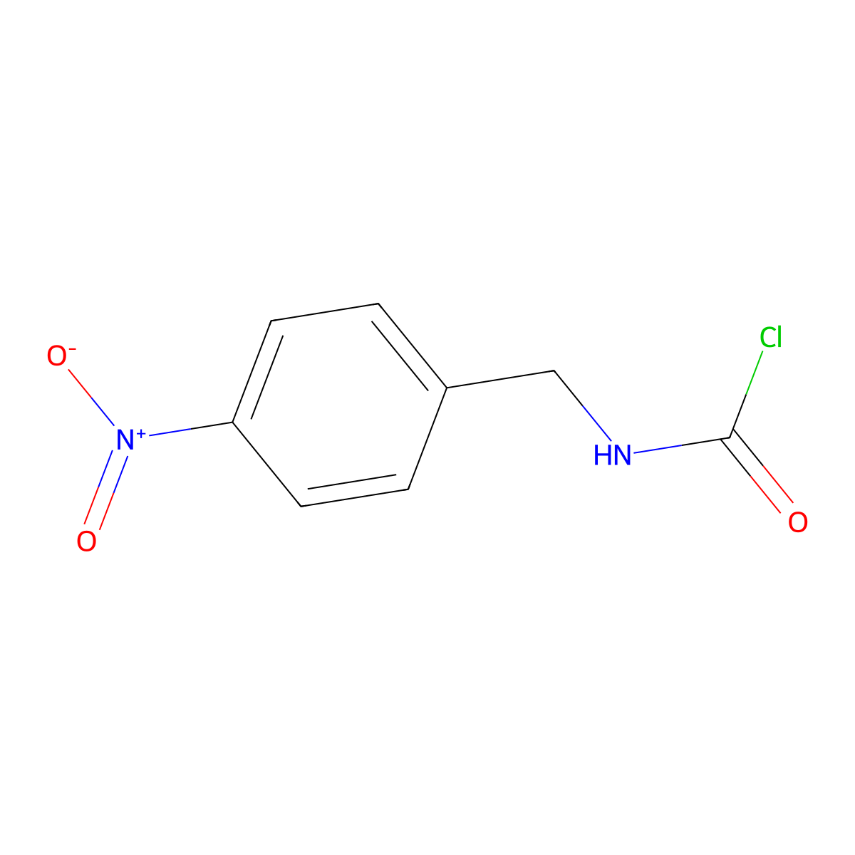 N-[(4-nitrophenyl)methyl]carbamoyl chloride molecular structure, CAS 1458048-78-6