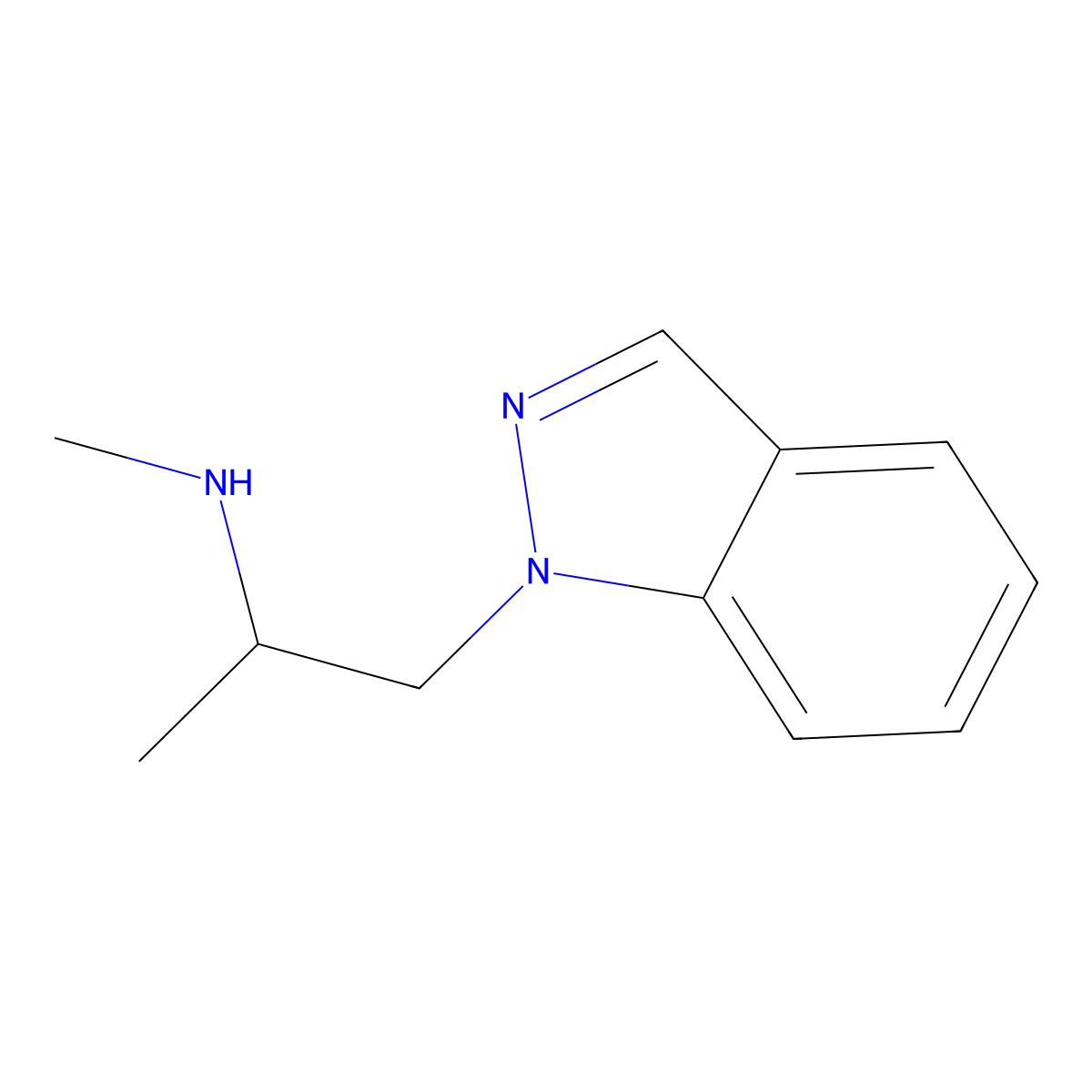 [1-(1H-indazol-1-yl)propan-2-yl](methyl)amine molecular structure, CAS 1458073-79-4