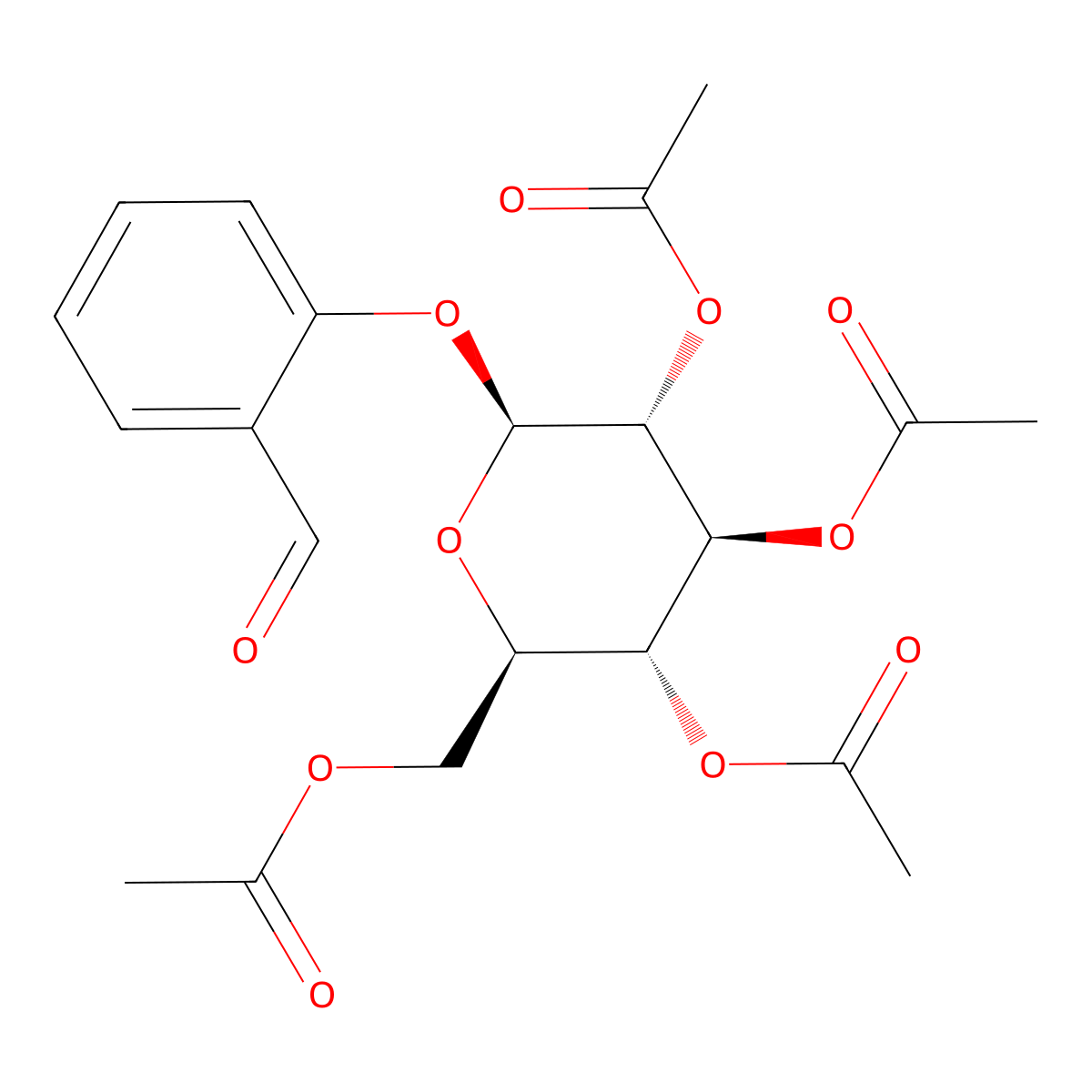 2-Formylphenyl 2,3,4,6-tetra-O-acetyl-b-D-glucopyranoside molecular structure, CAS 14581-83-0