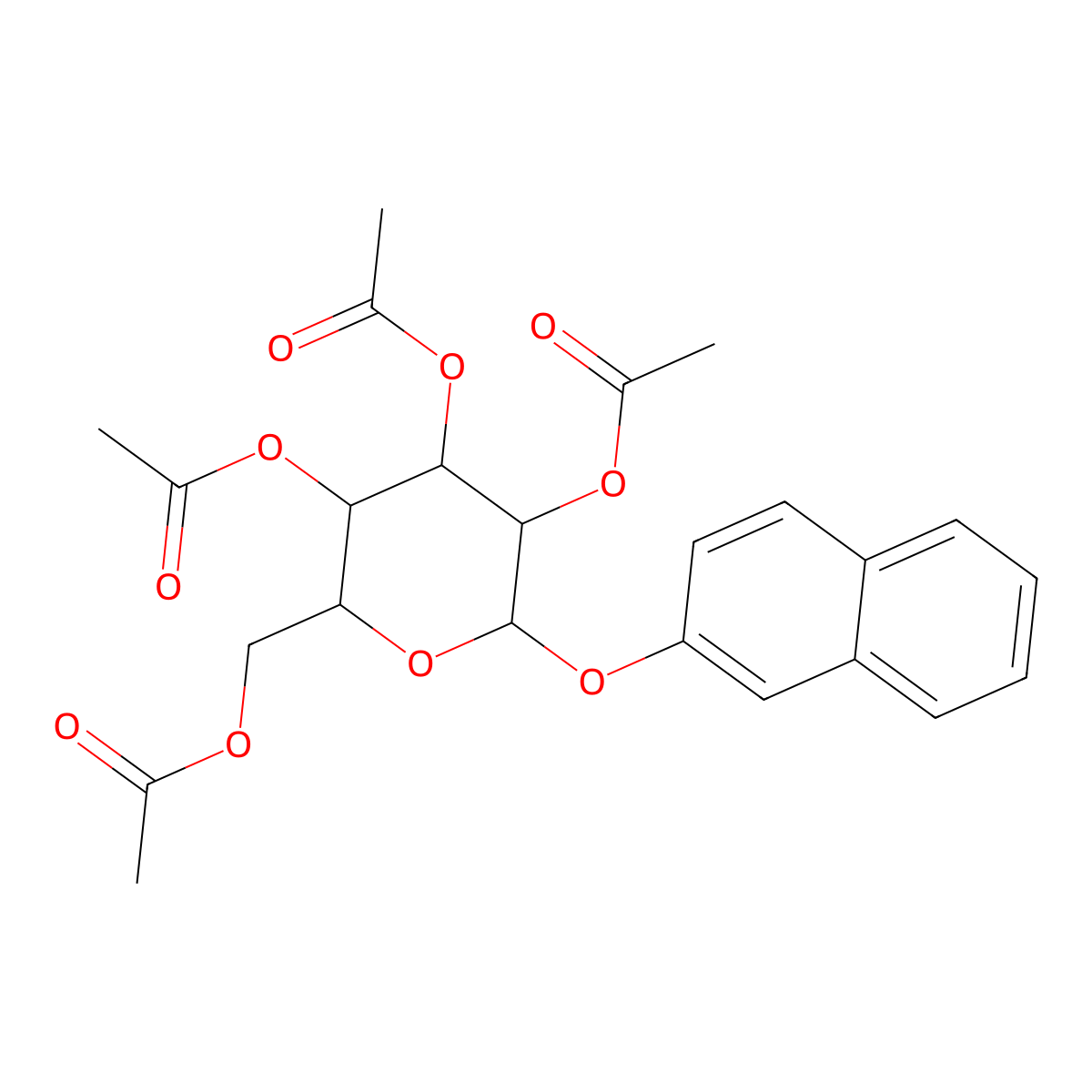 [(2R,3R,4S,5R,6S)-3,4,5-triacetyloxy-6-naphthalen-2-yloxyoxan-2-yl]methyl acetate molecular structure, CAS 14581-89-6