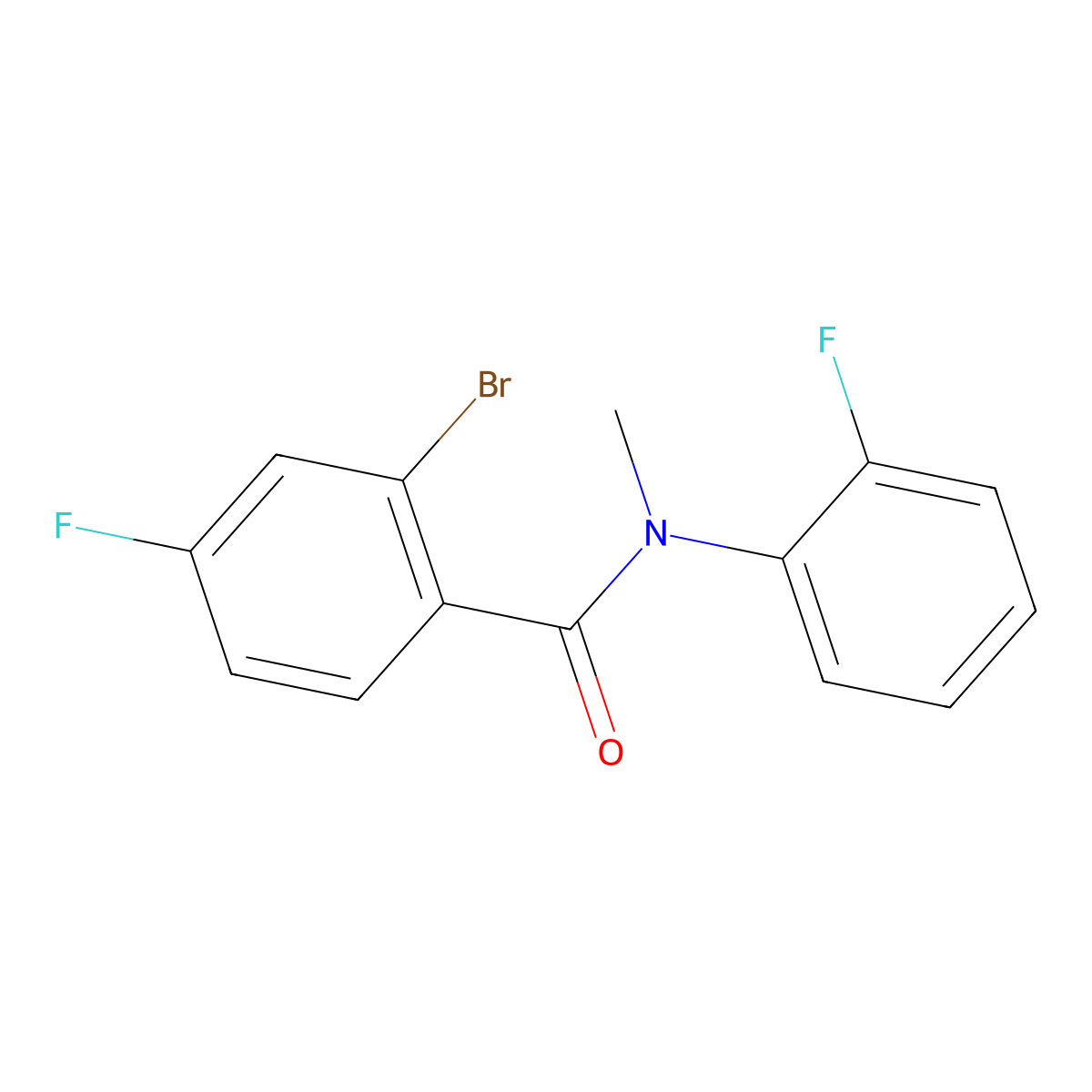 2-bromo-4-fluoro-N-(2-fluorophenyl)-N-methylbenzamide molecular structure, CAS 1458125-34-2