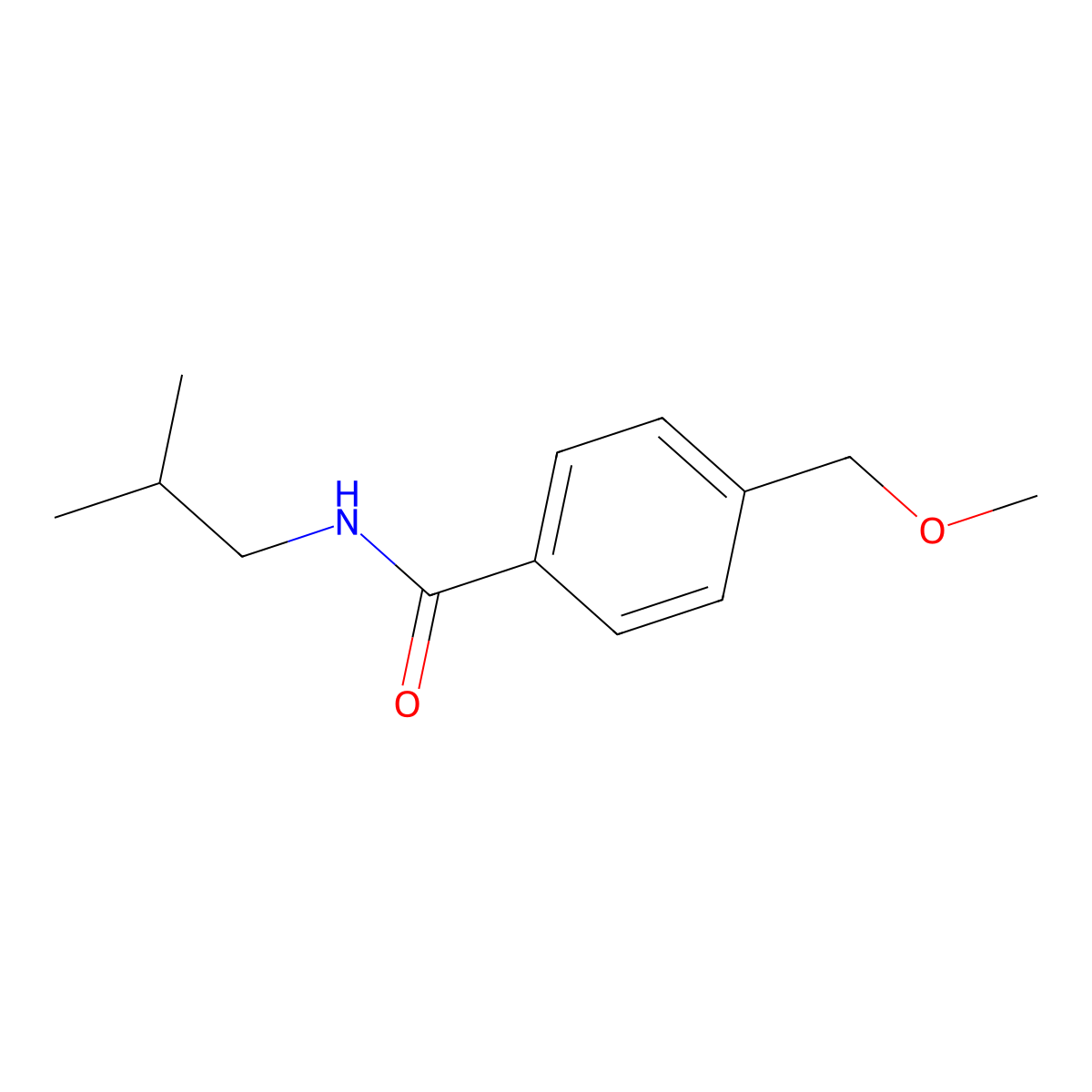 4-(methoxymethyl)-N-(2-methylpropyl)benzamide molecular structure, CAS 1458143-22-0