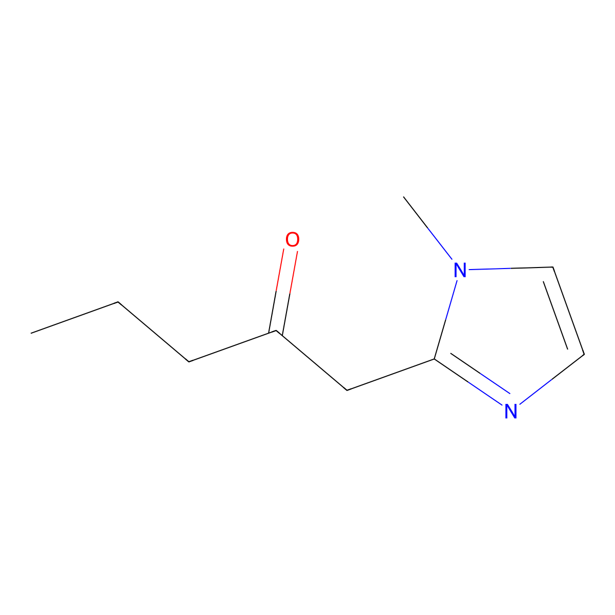 1-(1-Methyl-1h-imidazol-2-yl)pentan-2-one molecular structure, CAS 1458149-29-5