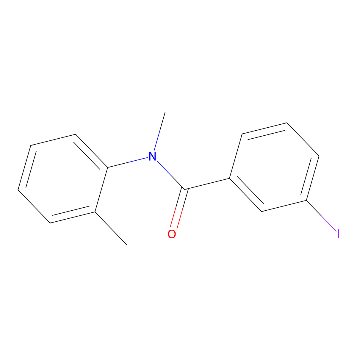 3-iodo-N-methyl-N-(2-methylphenyl)benzamide molecular structure, CAS 1458156-94-9