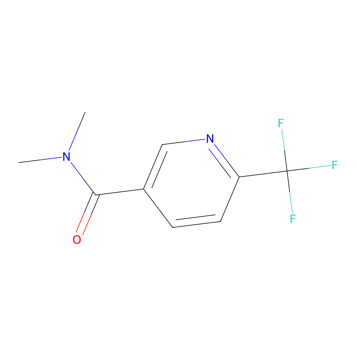 N,N-dimethyl-6-(trifluoromethyl)pyridine-3-carboxamide molecular structure, CAS 1458180-40-9