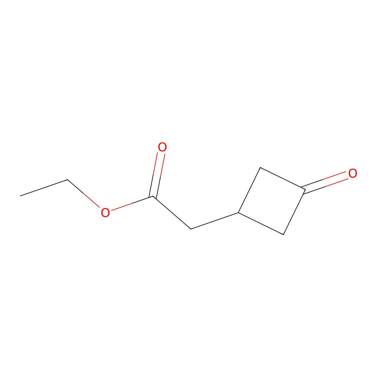 Ethyl 2-(3-oxocyclobutyl)acetate molecular structure, CAS 145822-90-8