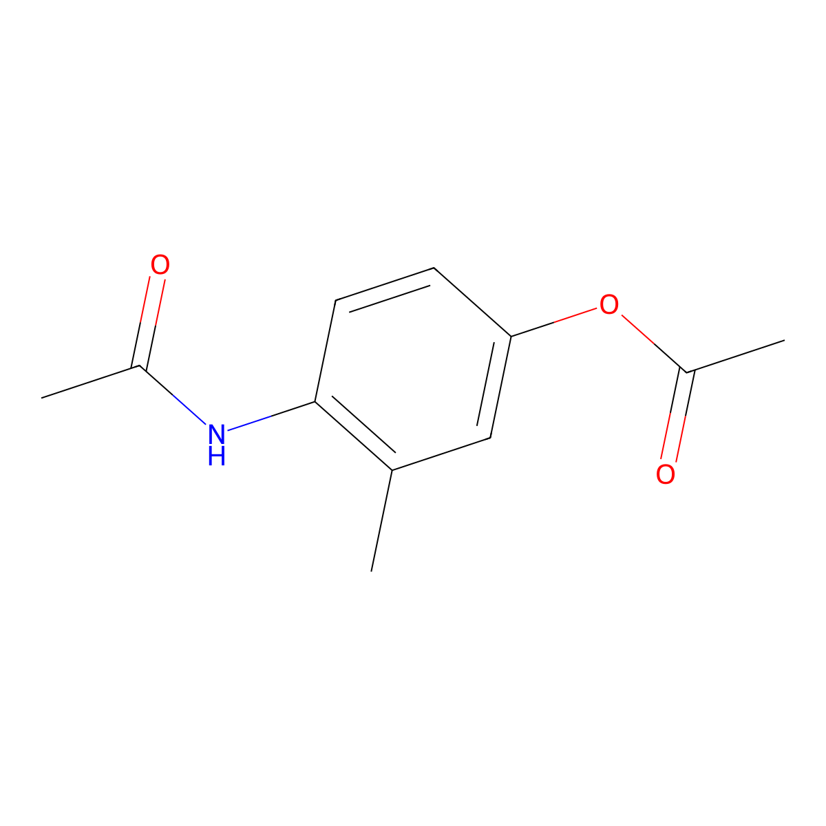N-[4-(Acetyloxy)-2-methylphenyl]acetamide molecular structure, CAS 145823-43-4