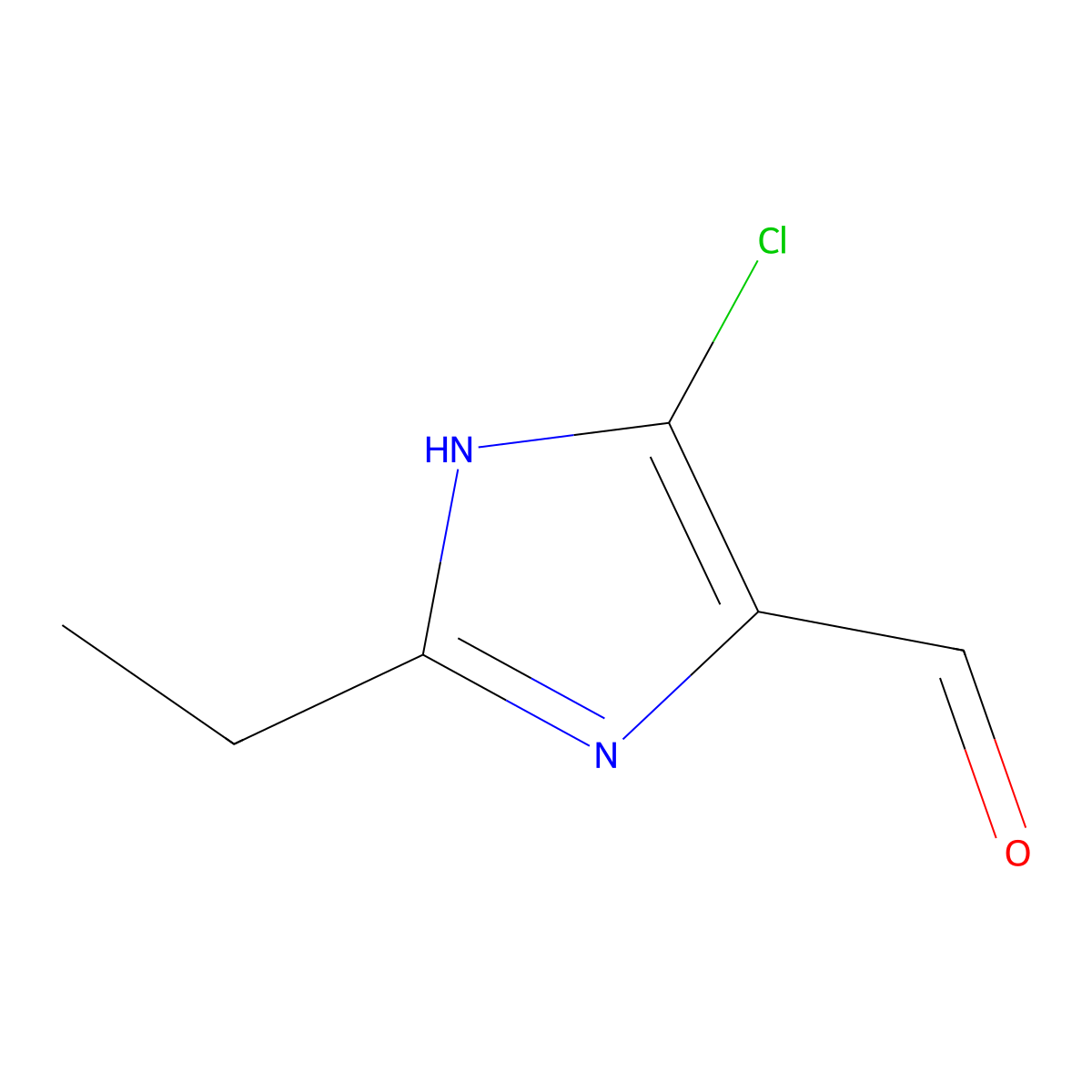 5-chloro-2-ethyl-1H-imidazole-4-carbaldehyde molecular structure, CAS 145824-12-0
