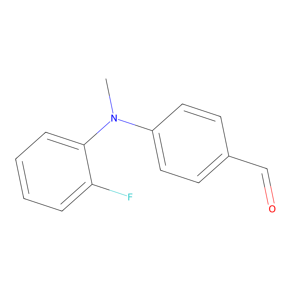 4-((2-Fluorophenyl)(methyl)amino)benzaldehyde molecular structure, CAS 1458258-82-6