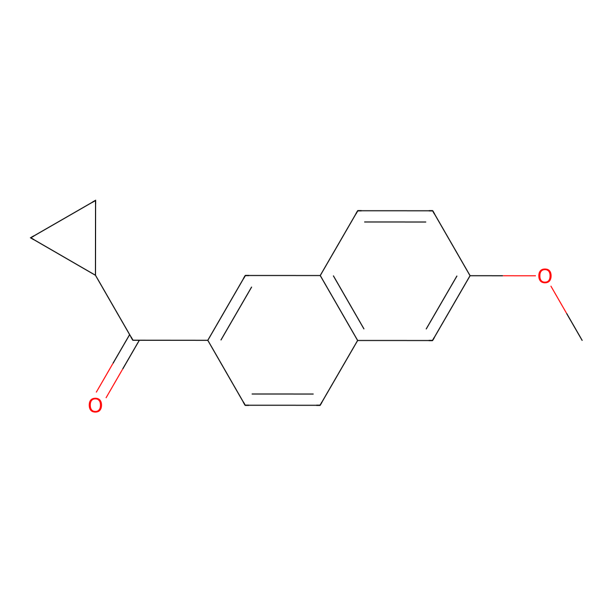 Cyclopropyl(6-methoxy-2-naphthyl)methanone molecular structure, CAS 1458260-55-3