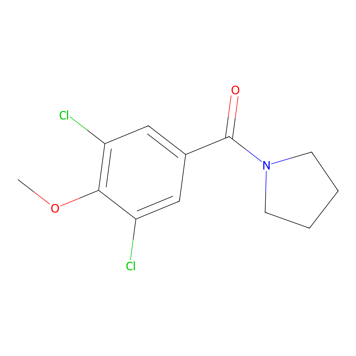 (3,5-Dichloro-4-methoxyphenyl)(pyrrolidin-1-yl)methanone molecular structure, CAS 1458302-23-2