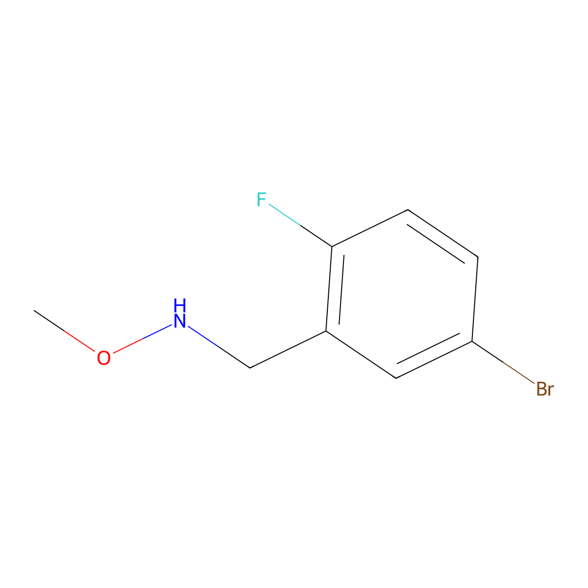 N-(5-bromo-2-fluorobenzyl)-O-methylhydroxylamine molecular structure, CAS 1458303-92-8