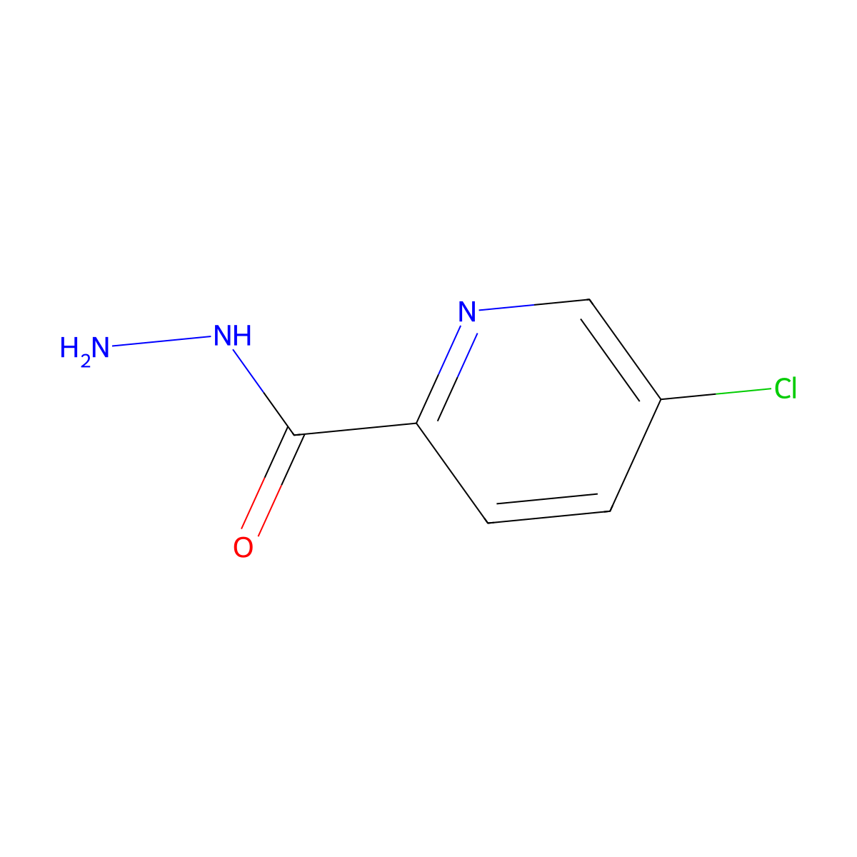 5-Chloropicolinohydrazide molecular structure, CAS 145835-01-4